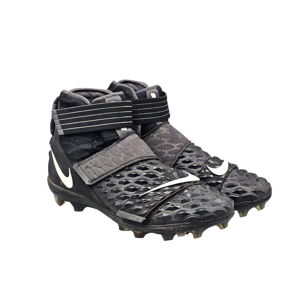 Nike Men's Size 16 US Force Savage Elite 2‎ Black White Football Cleats READ